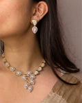 White Stone Modern Luxury Necklace - NK08