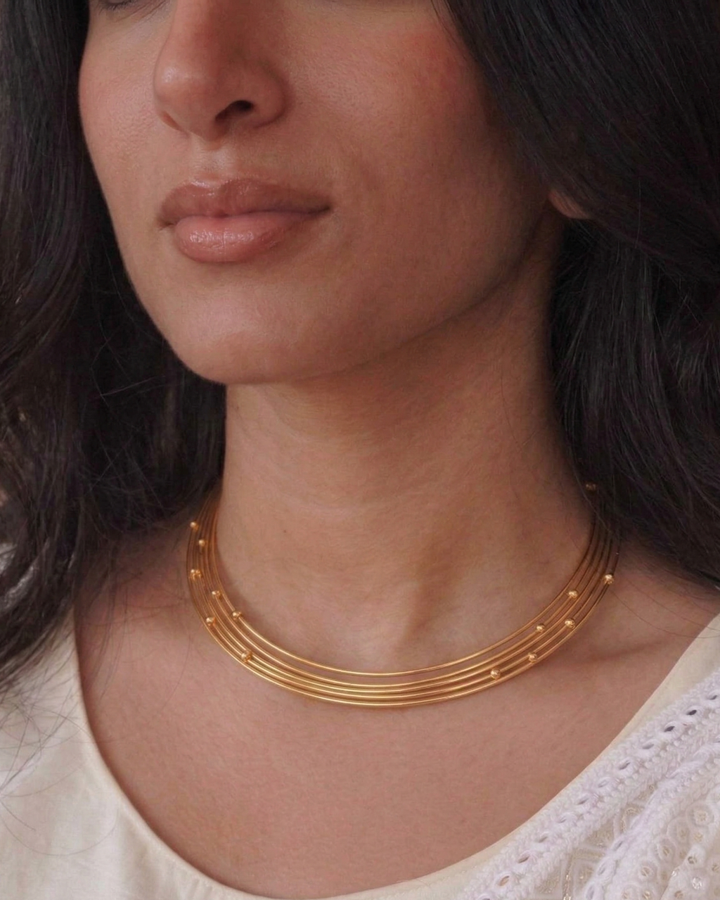 Minimal Gold Layer Choker - MM01
