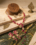 Ruby Blossom Cascade Necklace