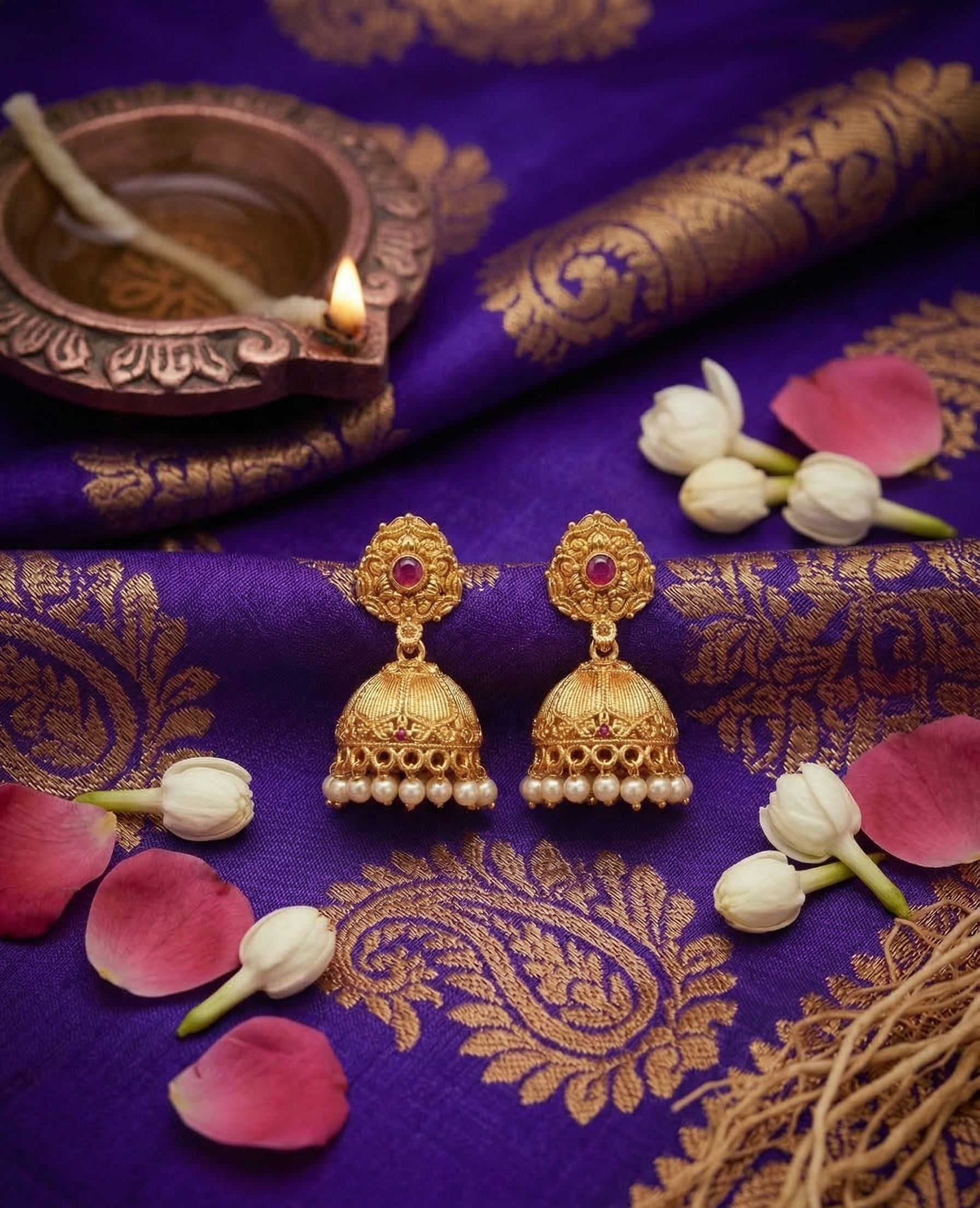 Mira Pearl Jhumka - ER18