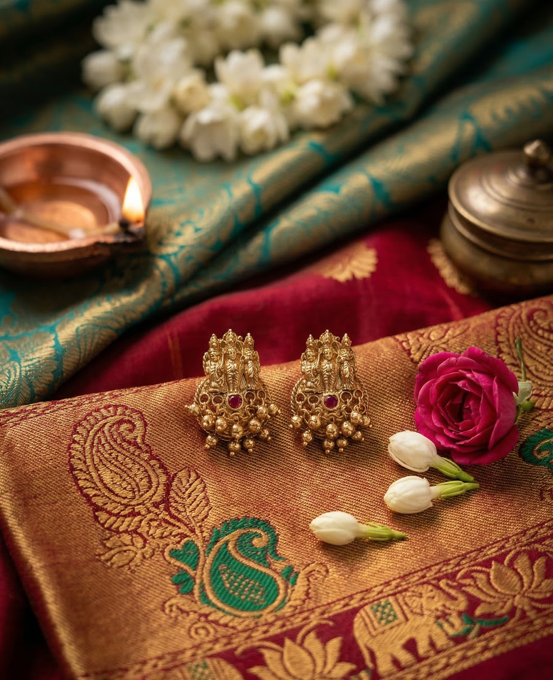 Lakshmi Antique Stud Earrings - ER23