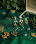 Emerald Leaf Drop Earrings