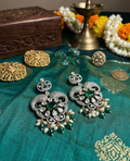 Emerald Pearl Chandbali Earrings