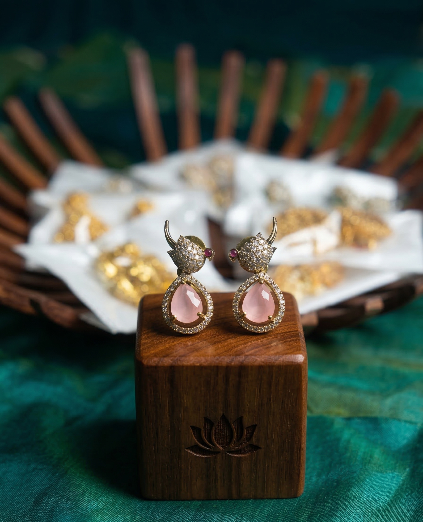 Blush Teardrop Earrings